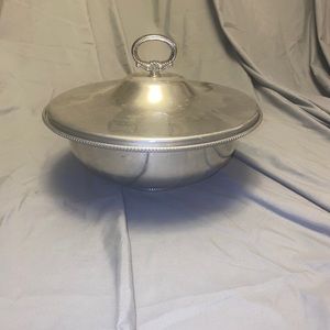 11” Vintage Buenilum Chaffing Serving Dish aluminum with lid
